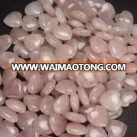 natural wholesale semi-previous rose quartz heart for sale