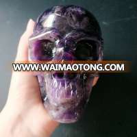 Wholesale Natural Quartz Crystal Skulls Dream Amethyst Skulls Hollow Top Quality Crystal Carvings Home Decoration