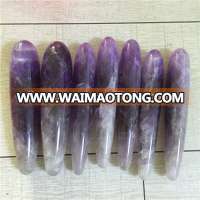 Smooth natural crystal artificial penis amethyst massage wands for sale