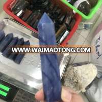 blue aventurine point  wand crystal stone polished crystal