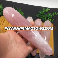 Natural Rose Quartz Crystal Dildo Artificial Penis Sex Toy Penis for Women