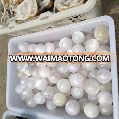 natural gypsum crystal  spheres shinny selenite stone ball