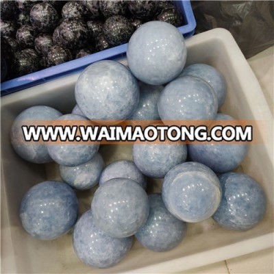 Wholesale natural blue calcite crystal sphere