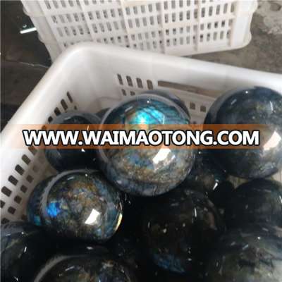 wholesale good flashy natural labradorite stone balls stone spheres