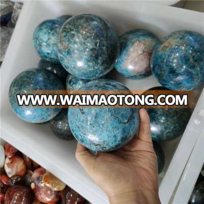 Natural apatite stone sphere balls