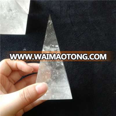 long and thin natural rock clear quartz crystal pyramids