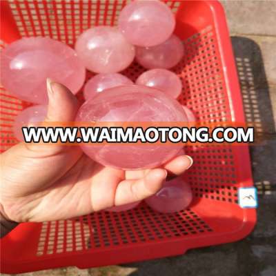 whloseale 50-120mm natural rose quartz crystal ball  with the star  ,stars rose crystal ball for decoration or sale