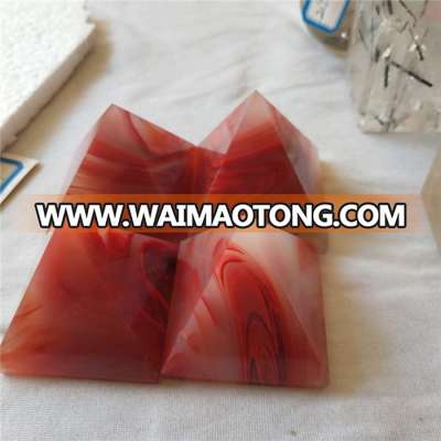 Natural red agate Pyramid