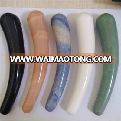 safe natural  crystal curved yoni healing dildo penis stone secret energy massage wands